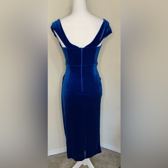 NWT Line and Dot Du Jour Evening Dress Sapphire Blue Women Small - Picture 4 of 11